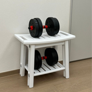 Tabouret de salle de bain YQ 56x32x46cm, siège de rangement en plastique pour la maison, la douche, le salon - Product Image 1