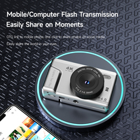 Appareil photo numérique pratique 64MP, enregistrement 4K 180° °   Appareil photo HD avec écran rotatif, zoom numérique 16X, flash LED, transmission OTG, autofocus