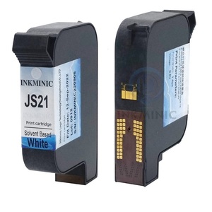 Good Quality JS21 Solvent Based <b>White</b> Ink Cartridge with Chip for Meenjet Mxpro Mxplus Mx Series TIJ Thermal Inkjet <b>Printer</b> - Product Image 4