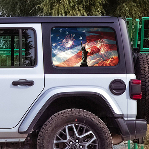 Full Moon Red Running <strong>Horse</strong> One Way Vision Car Window StickerTranslucent Perforated Rear Side Window <strong>Decal</strong> - Product Image 3