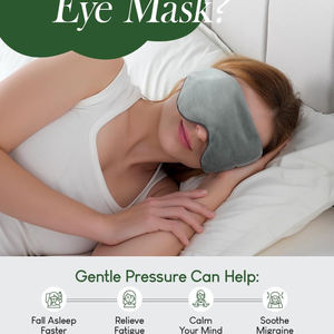 Flanell Hot Com press Weighted Augen maske <span class=keywords><strong>Massage</strong></span> Schlaf Augen maske Factory Custom ized OEM & ODM - Product Image 4