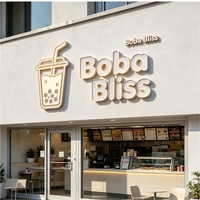 Lettres lumineuses LED extérieures à éclairage frontal, boîtier métallique, étanches IP54, alimentées par DC/transformateur, enseigne lumineuse multicolore