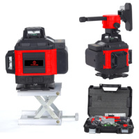 MWQ Vente en gros DIY Industriel Niveau laser vert auto-nivelant électronique Li-ion 4 axes croisés 16 lignes 360 degrés sur trépied 30mm ODM OEM