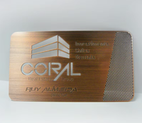 Cartes de visite de visite de visite de visite de luxe en aluminium anodisé en acier inoxydable et métal avec impression personnalisée de logo gravé au laser