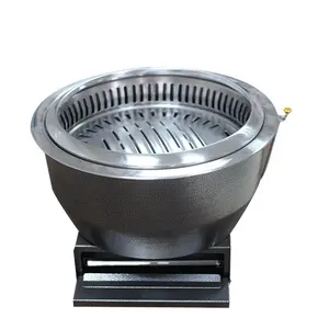 美食流行无烟CE认证室内餐厅设备韩国餐厅炉顶木炭烧烤炉