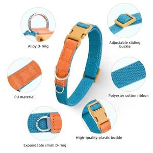 Sujetador a presión <span class=keywords><strong>Collar</strong></span> para mascotas Material de nailon estirable y transpirable Color caramelo y de moda para varios perros - Product Image 5