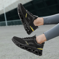 Chaussures de course respirantes et légères personnalisables avec logo de marque, doublure en mesh, pour hommes et femmes, chaussures d'entraînement d'extérieur, usine d'origine