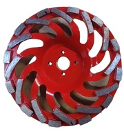 Disque abrasif diamanté LITTLE ANT CW1088 de 5 pouces (125 mm) à segments en éventail, grain grossier, liant métallique, pour le débavurage
