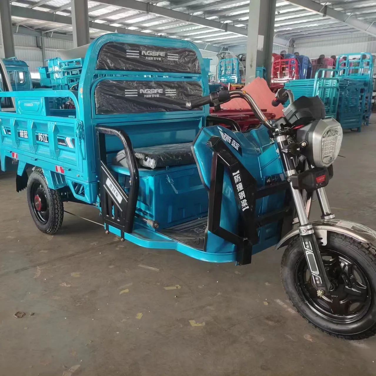 Triciclo grande para motocicleta, riquixá, motor de energia verde, 800w, 1000w, triciclo elétrico de carga para passageiros