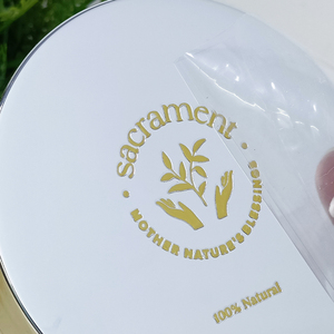 Autocollant en métal personnalisé estampage à chaud argent autocollant Film déchirable laisser mot séparation autocollant Transparent mot marque emballage - Product Image 4