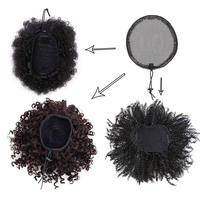 Qualité Queue De Cheval Cheveux Net Base Perruque Cap pour Faire Afro Puff Cordon Queue De Cheval Sangle Réglable Perruque Accessoires Tisser Chignon