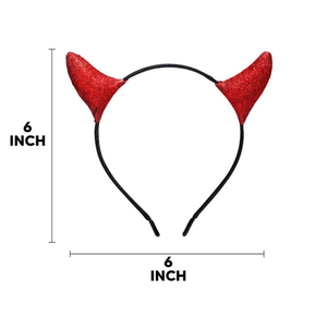 Red and Black Horn Headband With Cartoon Hair Accessories for Women Festive Halloween Style With Devil and <strong>Deer</strong> <strong>Antlers</strong> - Product Image 4