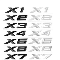 Autocollants de voiture avec lettres X1 X2 X3 X4 X5 X6 X7 pour BMW Série X GT, logo numérique arrière, étiquettes décoratives, accessoires