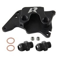Plaque adaptatrice de filtre à huile AN10 en aluminium billette noir pour Mini Cooper S R56 1.6L Moteur Turbo 2006-2012 Rétrofit/Amélioration