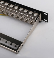 Nouveau panneau de brassage blindé haute densité à 24 ports, montage en rack 1U avec gestion des câbles intégrée, compatible UTP, bienvenue OEM