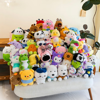 Muñecos de peluche de oso ultra suaves de 8 pulgadas, de poliéster y algodón PP súper suaves, regalo creativo para bodas, juguetes para máquina de garras, venta al por mayor, malla
