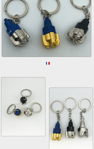 Art <b>Gifts</b> Maker Sublimation Souvenir Blank <b>Bronze</b> Key Ring Custom Bulk 3d Metal Oilfield Drill Bit Key Chains - Product Image 6