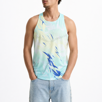 Débardeur en tissu mesh sans manches de haute qualité, séchage rapide, respirant, vêtements de sport, design personnalisé OEM ODM, impression de logo, débardeur unisexe