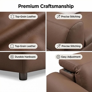 Canapé d'angle 3 places en cuir véritable, couleur personnalisée, coins droits, tissu écologique durable pour appartement, hôtel, villa - Product Image 3