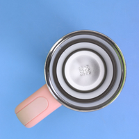 Gobelet isotherme pour enfants de 14 oz, en acier inoxydable à double paroi, avec poignée, personnalisable par sublimation avec logo.