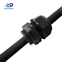 Presse-étoupe réglable étanche IP68 en plastique M40 avec connecteur de câble pour conduits et raccords en EPDM avec écrou de blocage