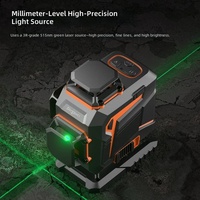 DongCheng 360 °   Niveau laser vert 3D rotatif à 12 lignes, outil de marquage professionnel pour la construction en extérieur, batterie au lithium avec support