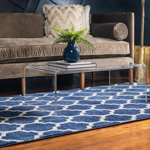 <span class=keywords><strong>Tappeto</strong></span> Moderno <span class=keywords><strong>Marocchino</strong></span> a Motivo a Griglia per Soggiorno, Antiscivolo con Retro in Lattice, Lavabile, in Poliestere - Product Image 3