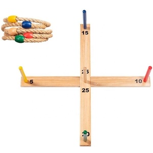 Wholesale High Quality Outdoor <strong>Yard</strong> Garden Wooden Ring Toss Quoits <strong>Game</strong> Set - Product Image 3