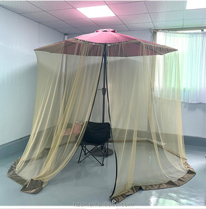 <span class=keywords><strong>Parasol</strong></span> de jardin d'été pliable Moustiquaire en polyester léger avec fonction pliée - Product Image 1