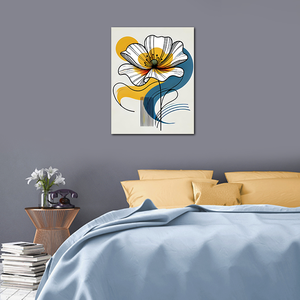 Art floral abstrait en ligne <span class=keywords><strong>simple</strong></span>, <span class=keywords><strong>aquarelle</strong></span>, impression HD, 40x60cm, toile murale pour la maison - Product Image 3
