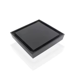 Drenaje de Piso Rectangular de Alta Calidad para Cocina y Baño, Inserto de Acero Inoxidable para Azulejos, Filtro de Ducha de Latón Negro y Dorado - Product Image 5