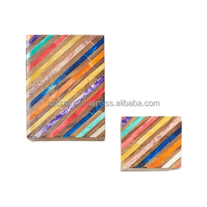 Decorativo de madera de colores hueso incrustaciones de caja - Product Image 1