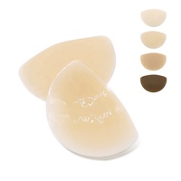 Cache-tétons réutilisables en silicone adhésif hypoallergénique mat en forme de lune pour femmes, imperméables et discrets