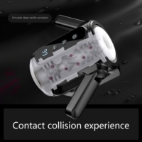 Original Teleskopischer Vibrierender Automatischer Masturbationsbecher mit 2 Griffen Elektrische Masturbationsmaschine Sexspielzeug für Männer