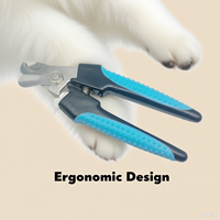Coupe-ongles durable en acier inoxydable pour chien et chat avec logo personnalisé Tondeuse à ongles TPU pour animaux de compagnie