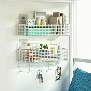 Étagère murale de rangement écologique au design moderne, installation facile sans perçage, panier suspendu sans trace pour salle de bain et cuisine - Product Image 4