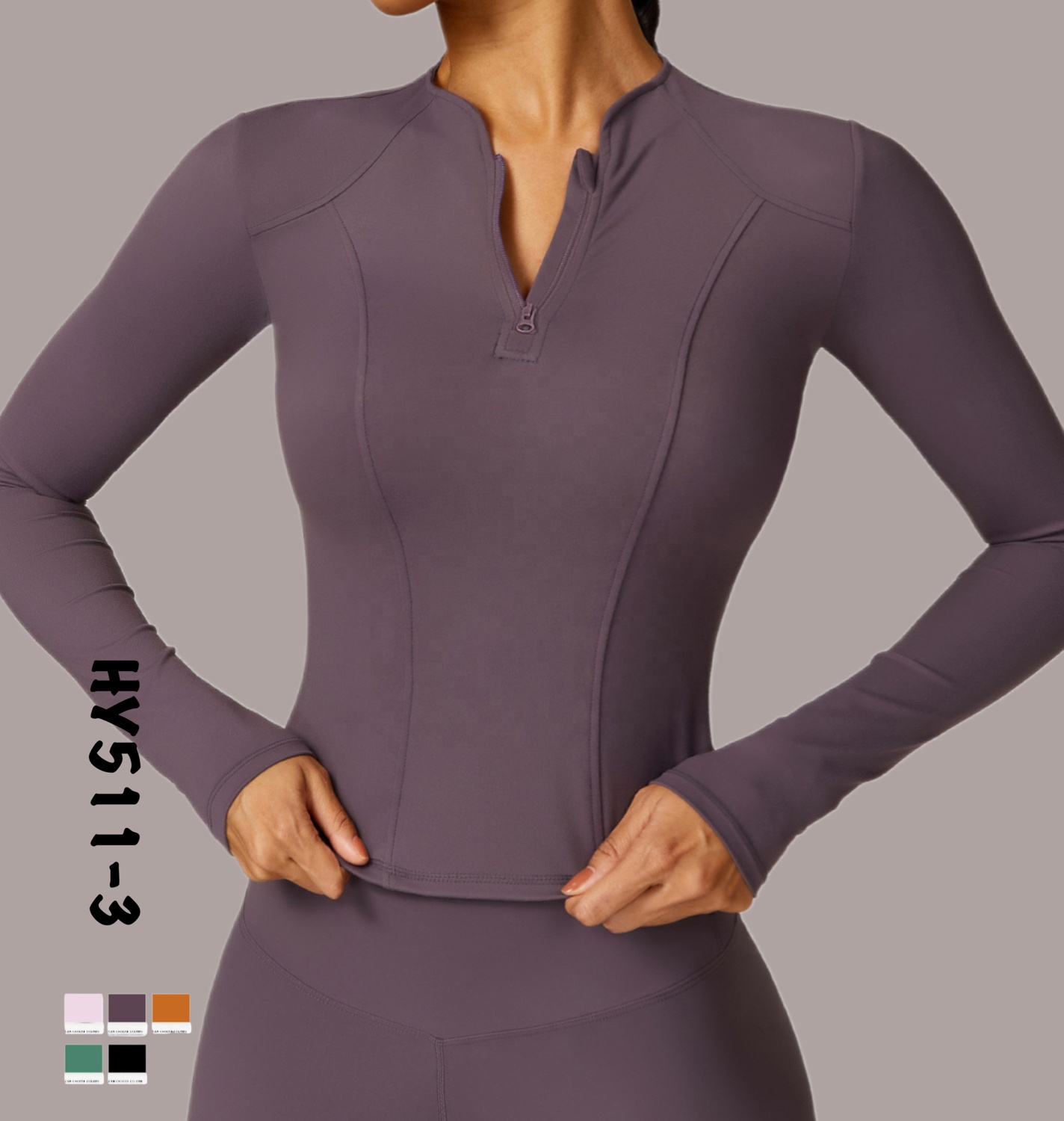 Rush Moment Zipper Tight Long Sleeve Yoga Wear Outdoor Running T-shirt High Strength Quick Drying Fitness Top