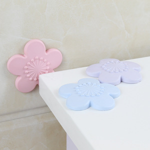Door Stop Flower Shape Rubber Wall Mount Door Handle Protector For Home Office - Product Image 1