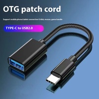OTG 2.0A câble adaptateur femelle TYPE-C données de charge rapide pour téléphones mobiles chargeurs de voiture connecteurs d'adaptateur de clé USB DC