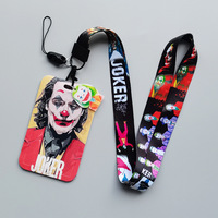 Lanière personnalisée en PVC durable American Drama Joker avec porte-badge et étui pour carte de bus, pour badges d'employés et étiquettes nominatives