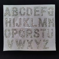 Correctif personnalisé strass Bling cristal lettre Alphabet paillettes presse à chaud fer à repasser sur les transferts strass pour T-Shirt