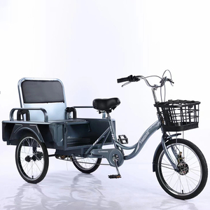 Tricycle à trois roues moins cher 2023 pour adultes avec siège arrière et panier Triciclo Para Adultos/vélos <span class=keywords><strong>cargo</strong></span> à trois roues Trike à vendre - Product Image 4