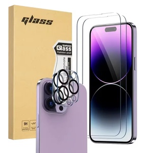Clear Glass 8 10 X XR 15 16 Pro Max 9H Camera Lens Tempered Glass <b>Screen</b> <b>Protector</b> for iphone 16 Pro with Install 3 Pack - Product Image 2