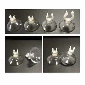 Tanque De Peixes Clipe De Vidro Cartão Aire Tube Bomba De Ar Do Aquário Transparente Copo De Sucção Forte - Product Image 3