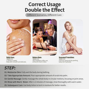 Exfoliante Corporal de Sal Natural con Esencia de Frutas y Azúcar, Fabricante, Fábrica, Marca Privada, Exfoliante de Colágeno, Limpiador Corporal - Product Image 6