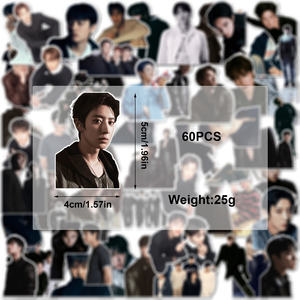 สติกเกอร์ PVC ชุด 60 ชิ้น/เซ็ต ของวง KPOP รุ่น REVERXE  ไบคยุน ชานยอล ซูโฮ ไค เซฮุน ซิวมิน  ไม่ซ้ำแบบ  สติกเกอร์ติดกระเป๋า ของขวัญสำหรับแฟนคลับ - Product Image 4