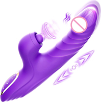 Estimulador de Clítoris y Punto G 4 en 1, Vibrador de Conejo, Vibrador Telescópico, Juguetes Sexuales para Mujeres, Masturbación Femenina