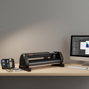 Machine de découpe vinyle Vevor 34 pouces avec axe à rouleaux en acier, vitesse réglable, pour la création de signalétique et les projets DIY - Product Image 2