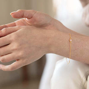 Braccialetti di astrologia con pietra di cristallo singola con catena punteggiata in acciaio inossidabile - Product Image 4