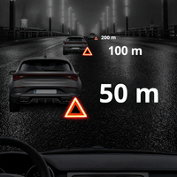 Yosovlamp Trépied réfléchissant monté sur voiture Trépied pliant Panneau d'avertissement Réflecteur d'urgence de sécurité